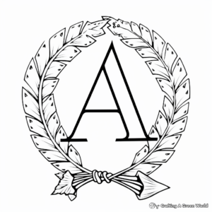 Educational 'A' as in Arrow Coloring Pages 1