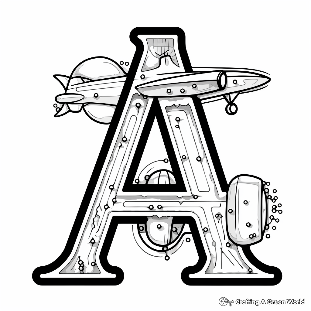 Educational 'A' as in Arrow Coloring Pages 2