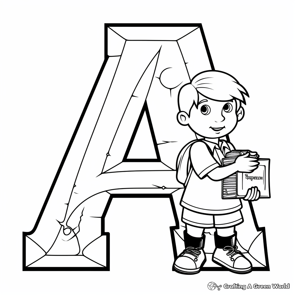 Educational 'A' as in Arrow Coloring Pages 4