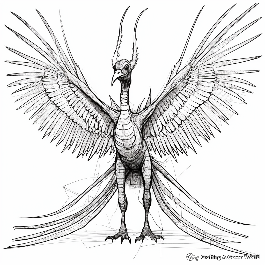 Educational Anatomy of a Microraptor Coloring Pages 3