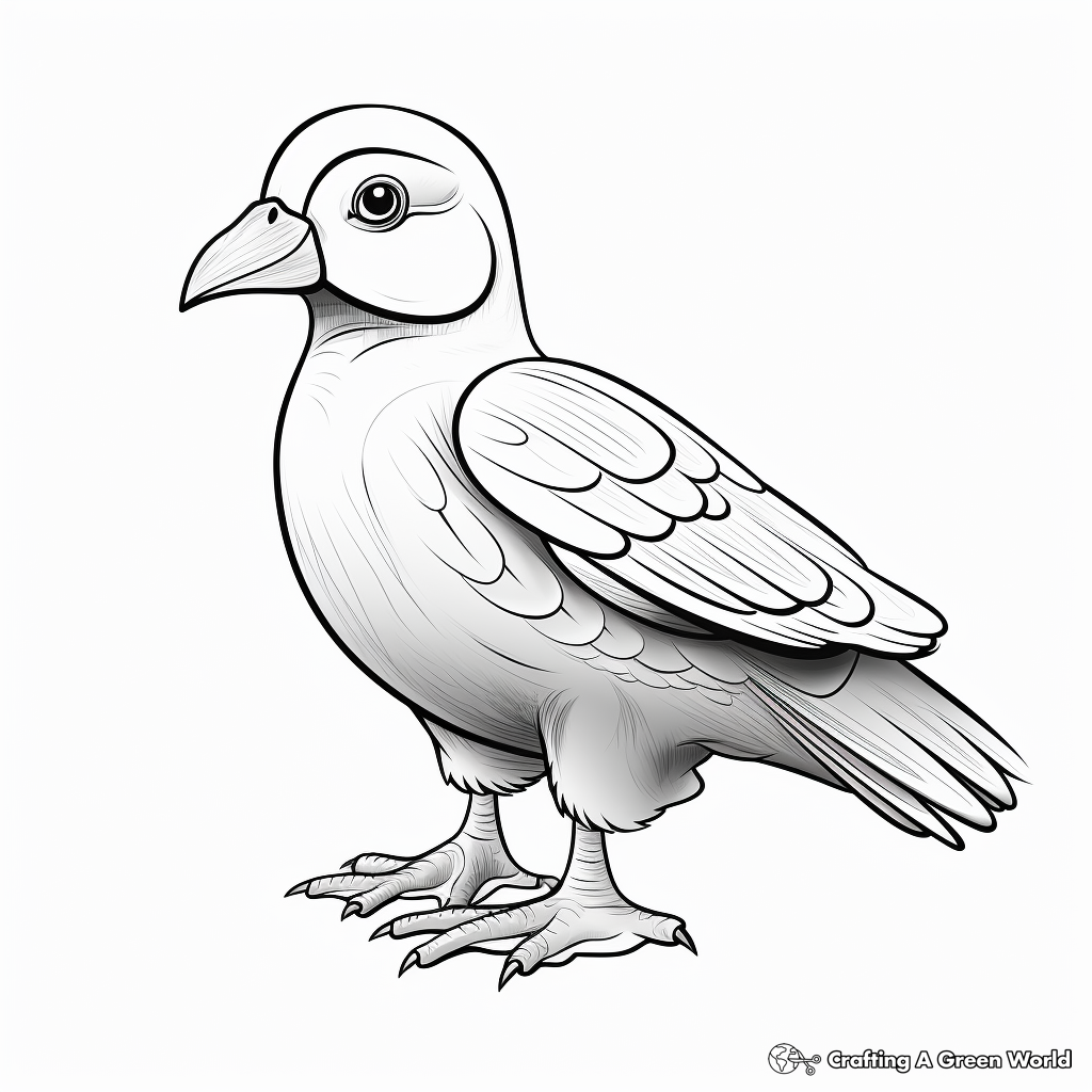Educational Anatomy of a Puffin Coloring Pages 1