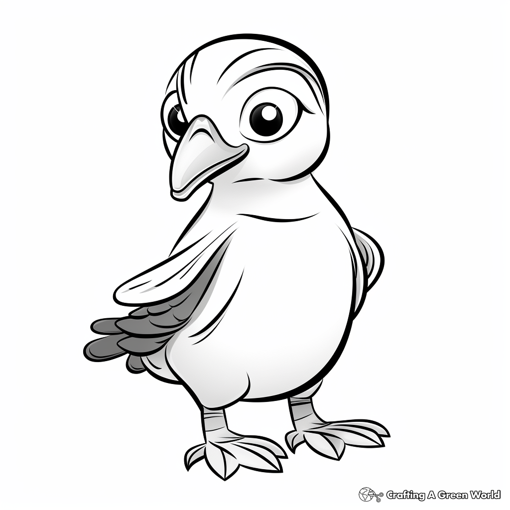 Educational Anatomy of a Puffin Coloring Pages 3