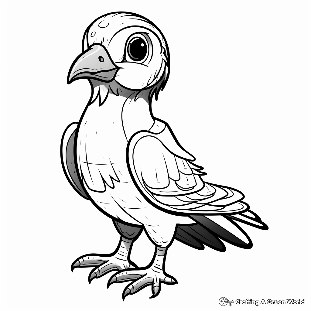 Educational Anatomy of a Puffin Coloring Pages 4