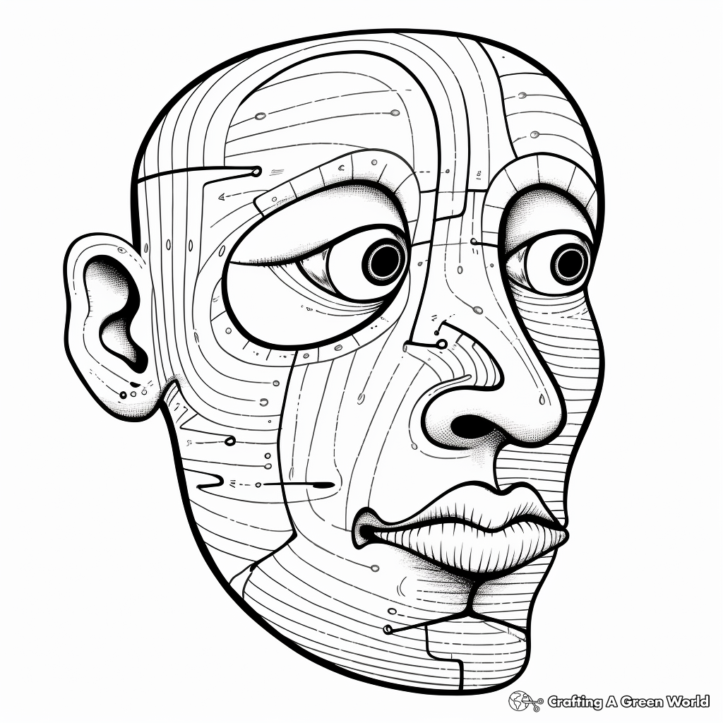 Educational Anatomy of Nose Coloring Pages 1