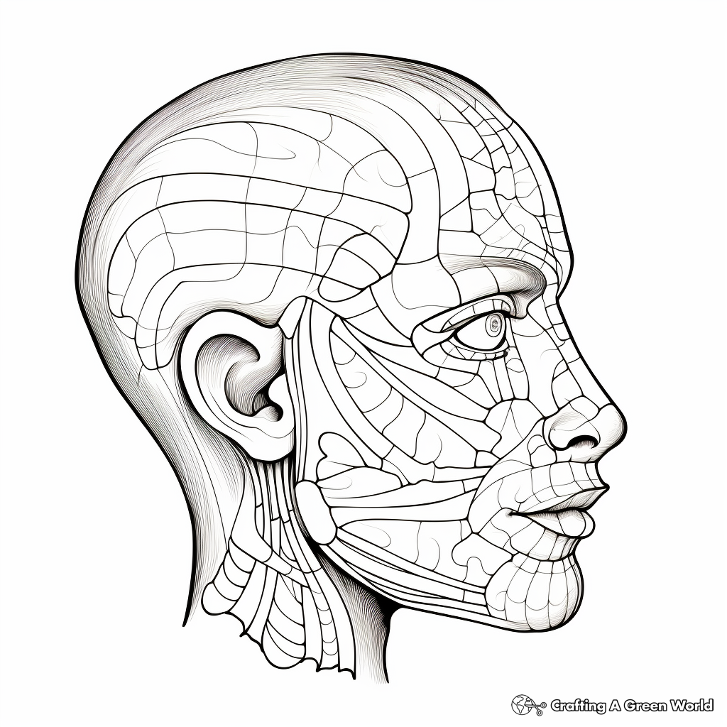 Educational Anatomy of Nose Coloring Pages 2