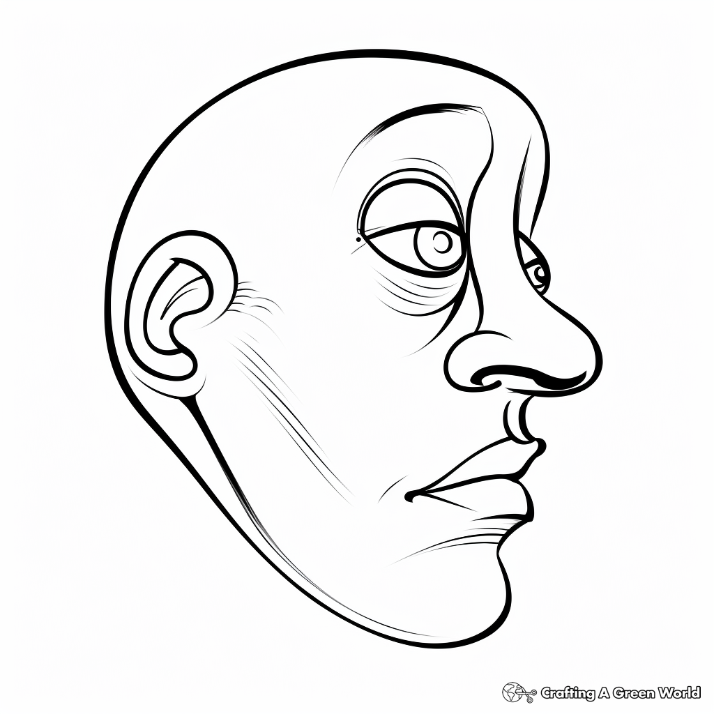 Educational Anatomy of Nose Coloring Pages 4