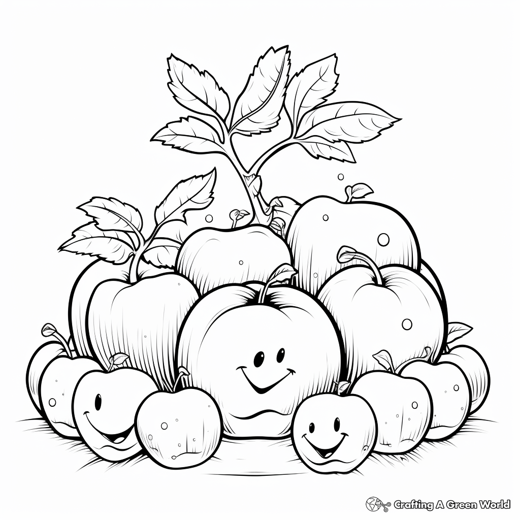 Educational Apple Lifecycle Coloring Pages 4