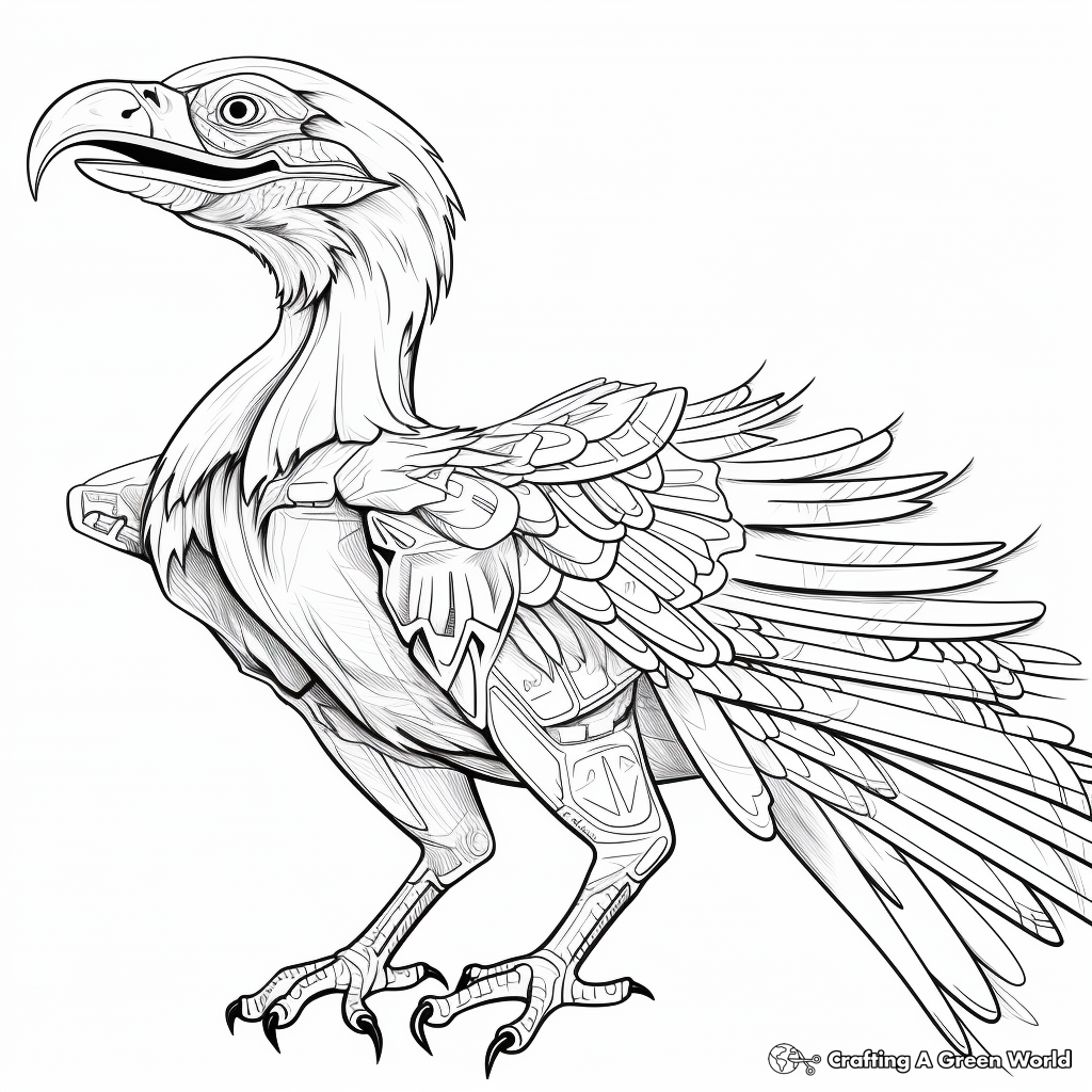 Educational Atrociraptor Anatomy Coloring Pages 4