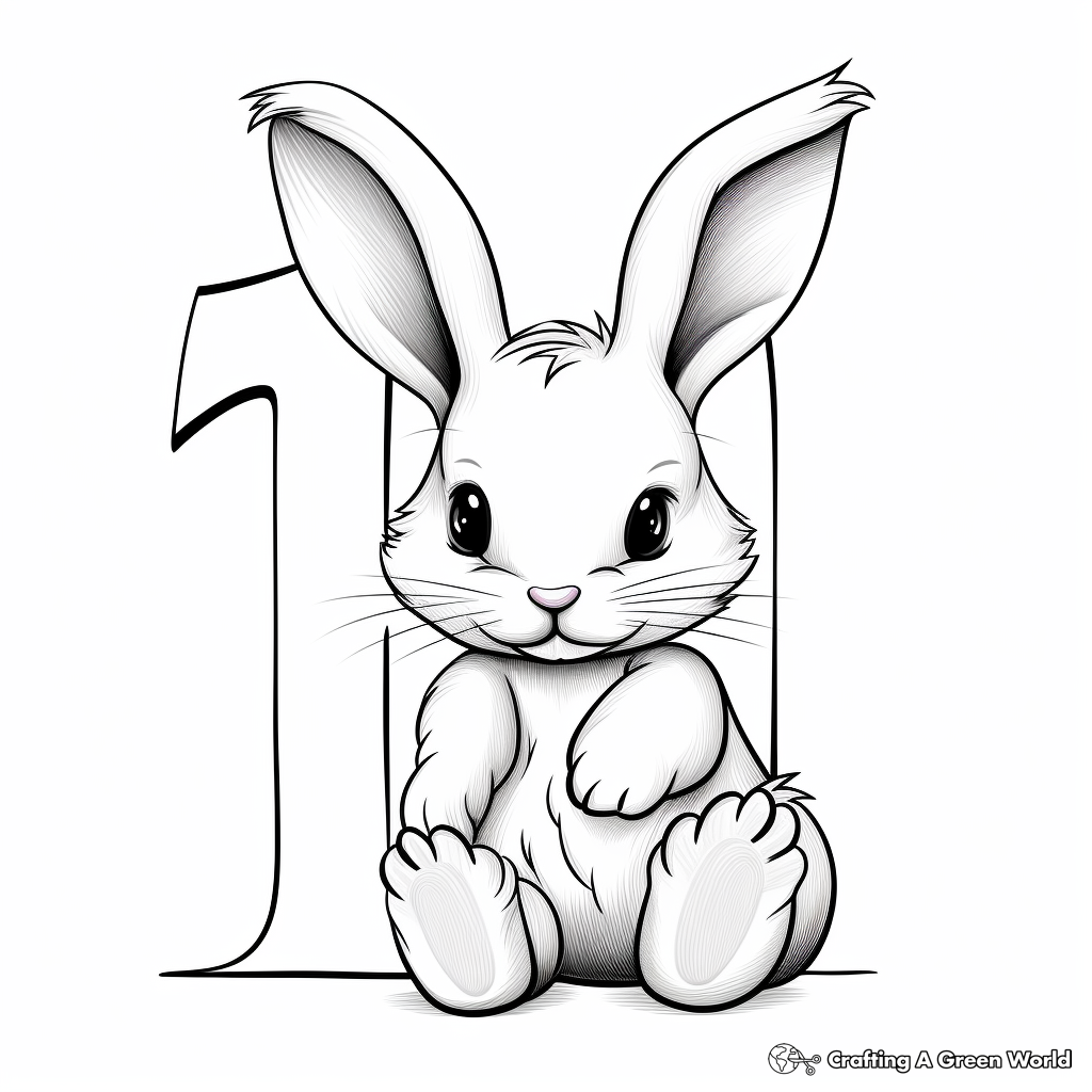 Educational Baby Bunny Alphabet Coloring Pages 1