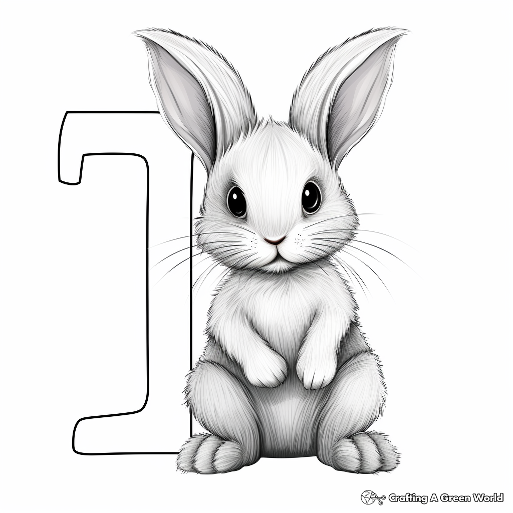 Educational Baby Bunny Alphabet Coloring Pages 3