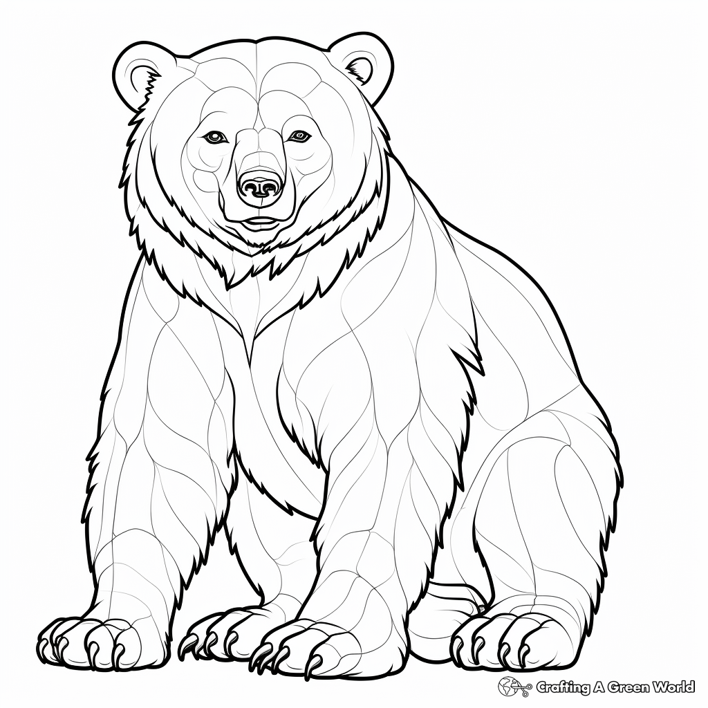 Educational Black Bear Anatomy Coloring Pages 2
