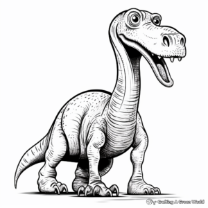 Educational Brontosaurus Anatomy Coloring Pages 1