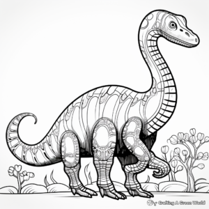 Educational Brontosaurus Anatomy Coloring Pages 2