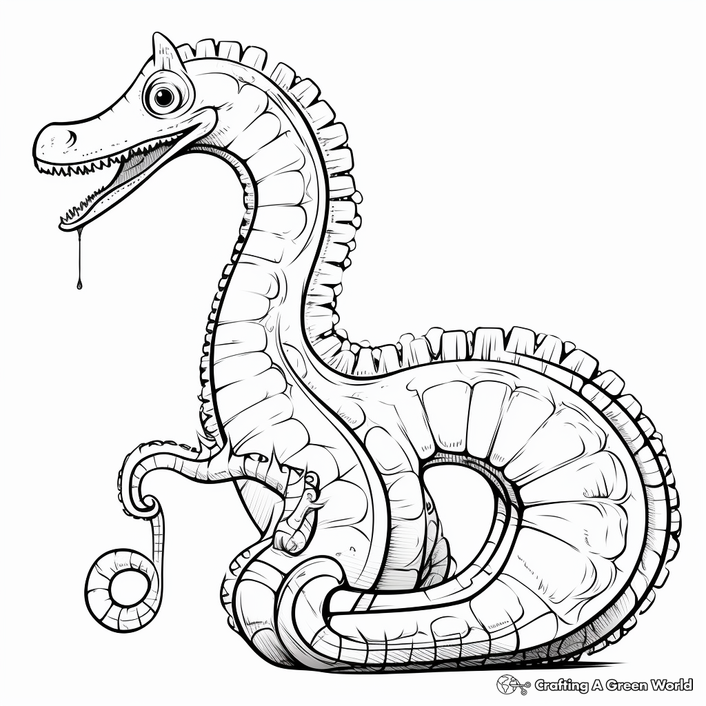 Educational Brontosaurus Anatomy Coloring Pages 3