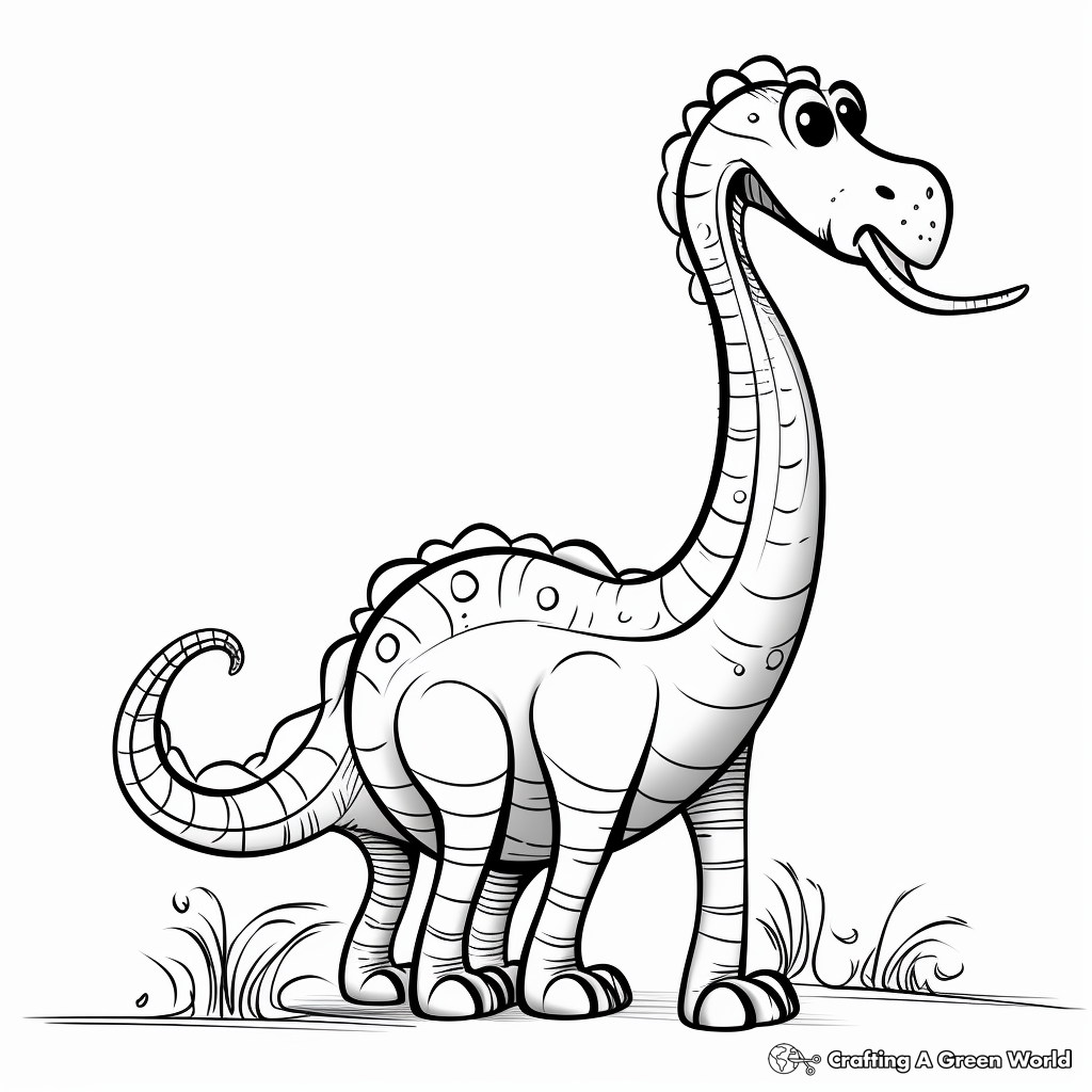 Educational Brontosaurus Anatomy Coloring Pages 4