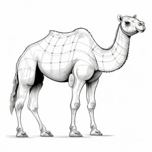 Educational Camel Anatomy Coloring Pages 1