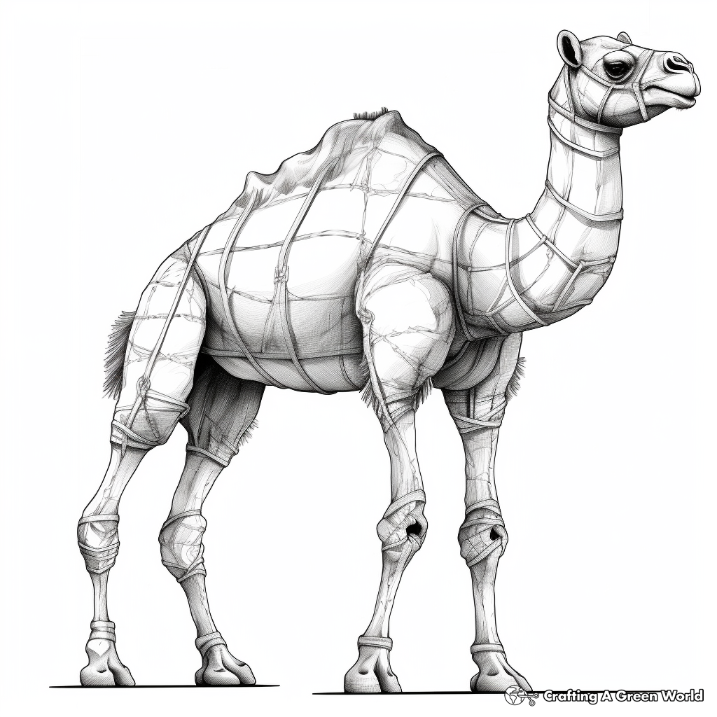 Educational Camel Anatomy Coloring Pages 2