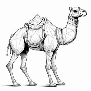 Educational Camel Anatomy Coloring Pages 3