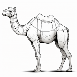 Educational Camel Anatomy Coloring Pages 4