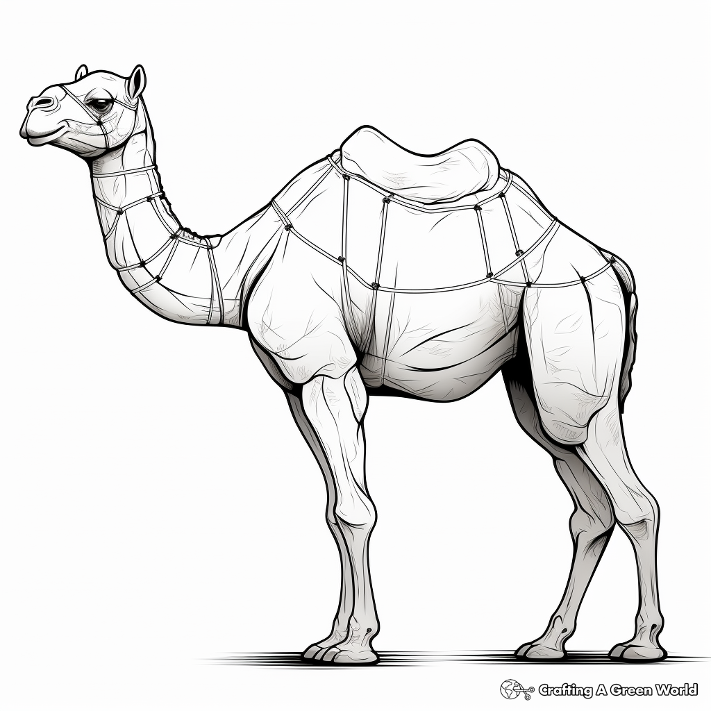 Educational Camel Anatomy Coloring Pages 4