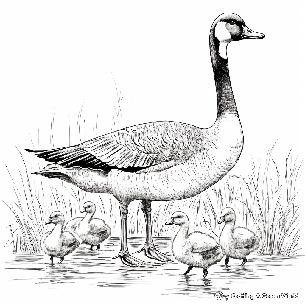 Educational Canada Geese Migration Pattern Coloring Pages 1