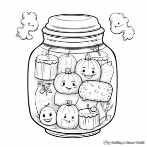 Educational Candy Jar Counting Coloring Pages 2