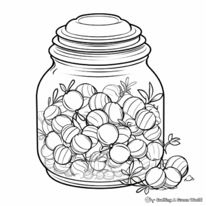 Educational Candy Jar Counting Coloring Pages 3