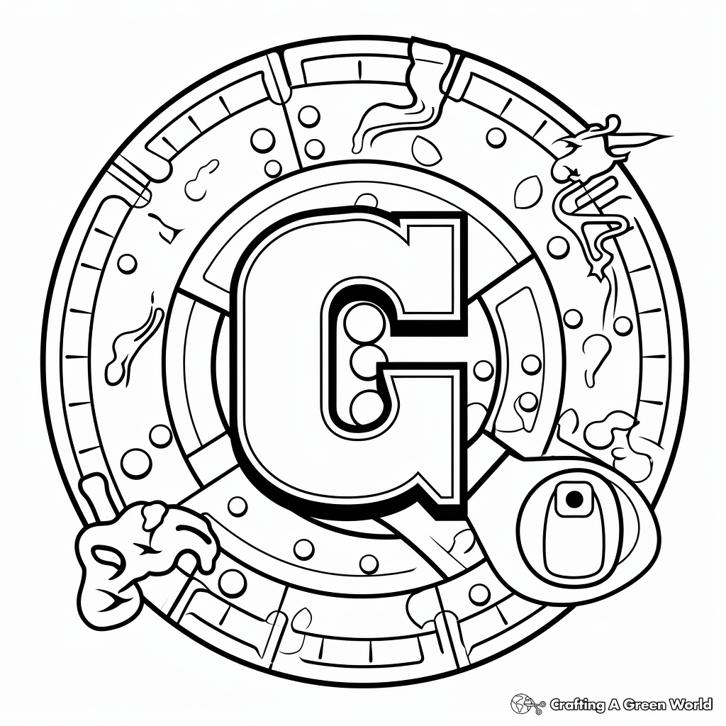 Educational Color, Cut, and Paste Letter G Worksheets 1