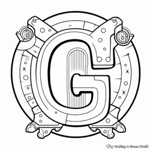 Educational Color, Cut, and Paste Letter G Worksheets 3