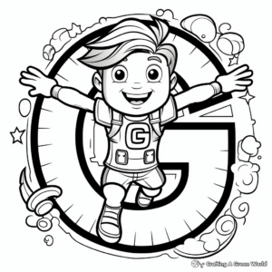 Educational Color, Cut, and Paste Letter G Worksheets 4