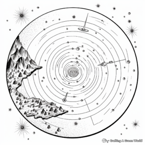 Educational Diagram of a Comet Coloring Pages 1