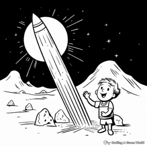 Educational Diagram of a Comet Coloring Pages 2