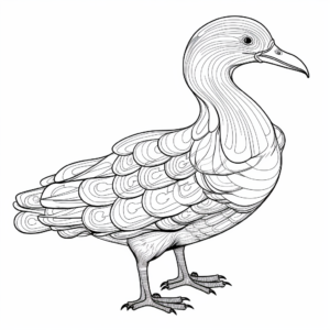 Educational Dodo Bird Anatomy Coloring Pages 1