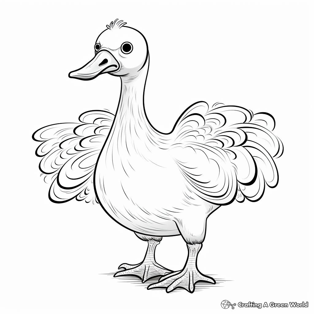 Educational Dodo Bird Anatomy Coloring Pages 3