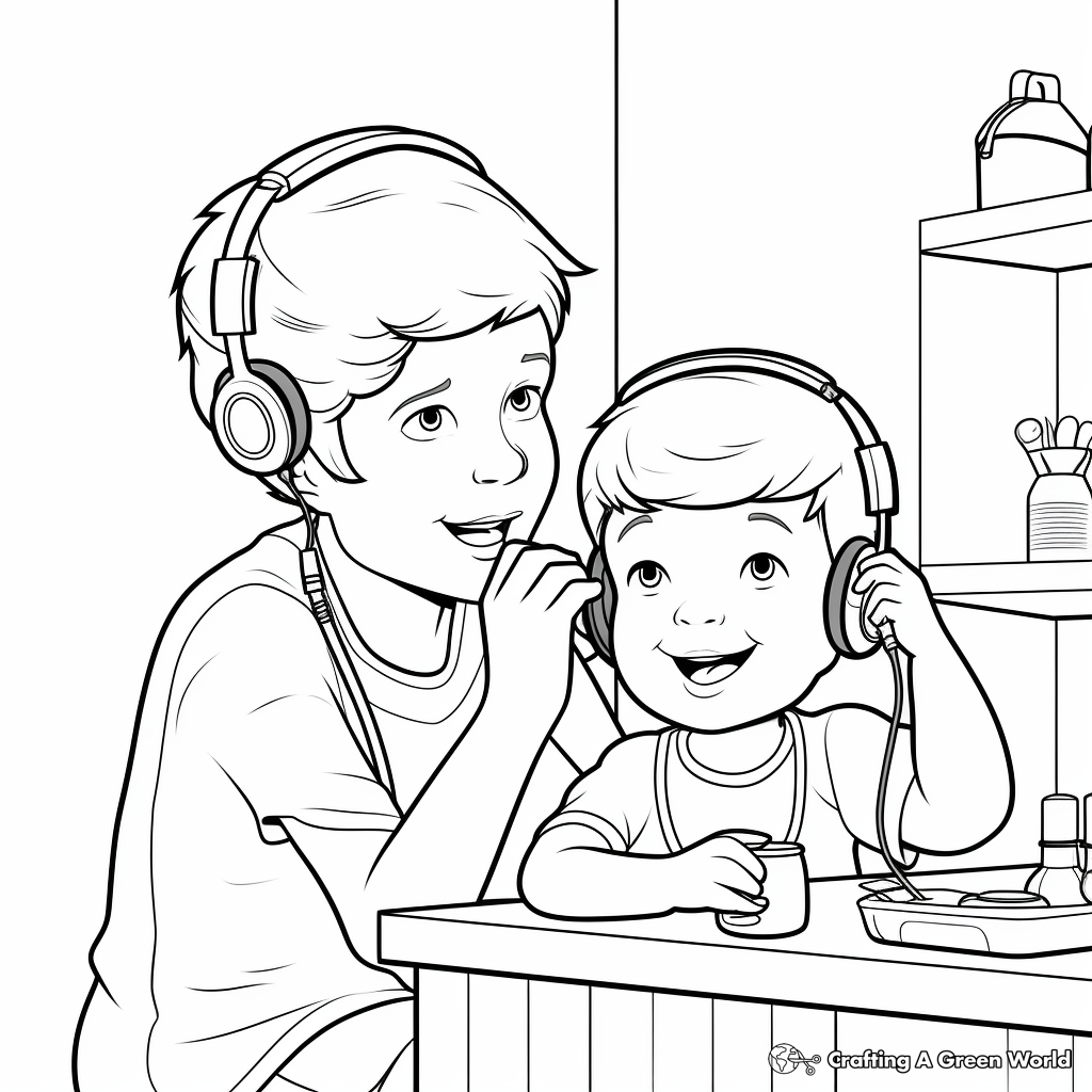 Educational Ear Health and Hygiene Coloring Pages 1