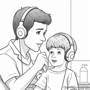 Educational Ear Health and Hygiene Coloring Pages 2