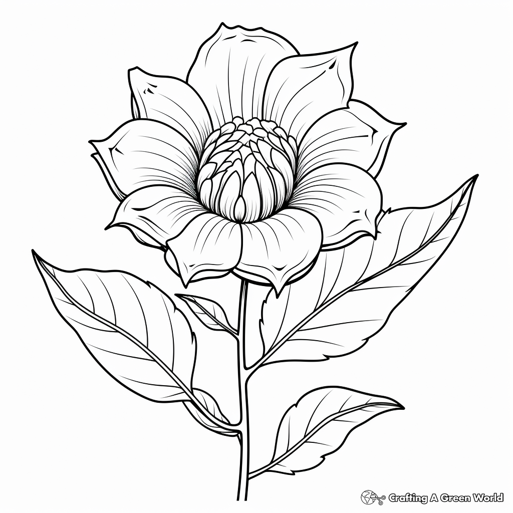 Educational Flower Anatomy Coloring Pages 1