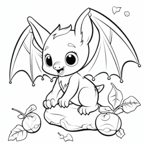 Educational Fruit Bat Anatomy Coloring Pages 3