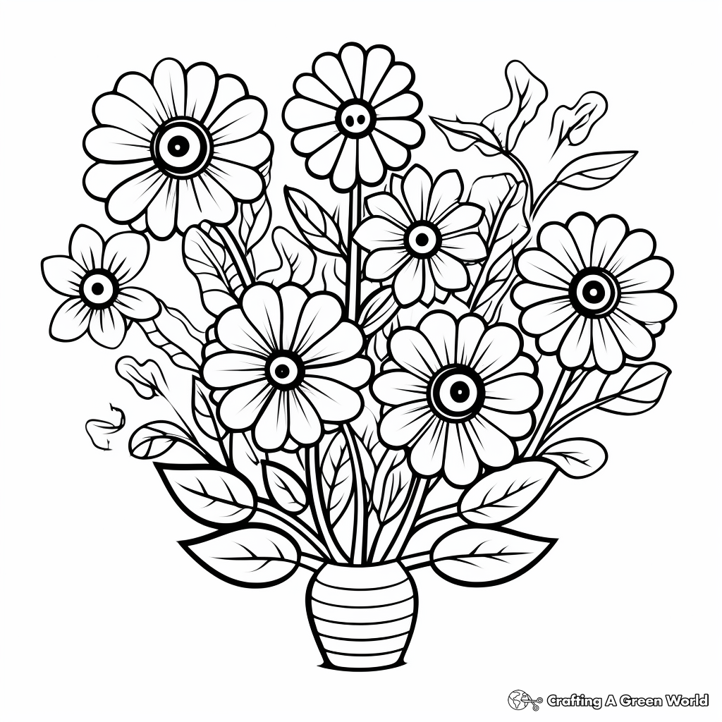 Educational Kindergarten Plant and Flower Coloring Pages 1