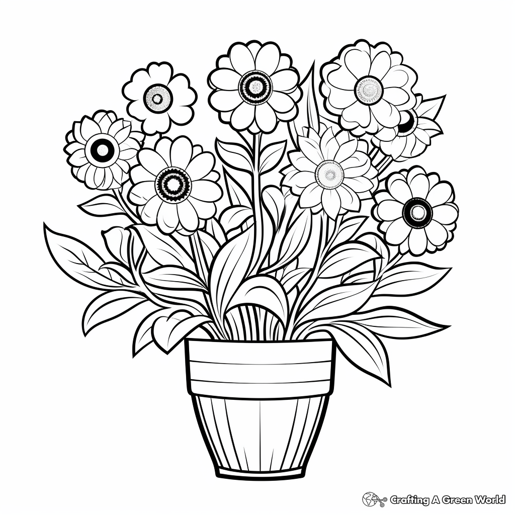 Educational Kindergarten Plant and Flower Coloring Pages 3