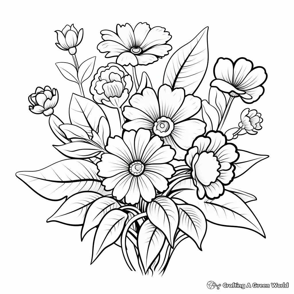 Educational Kindergarten Plant and Flower Coloring Pages 4