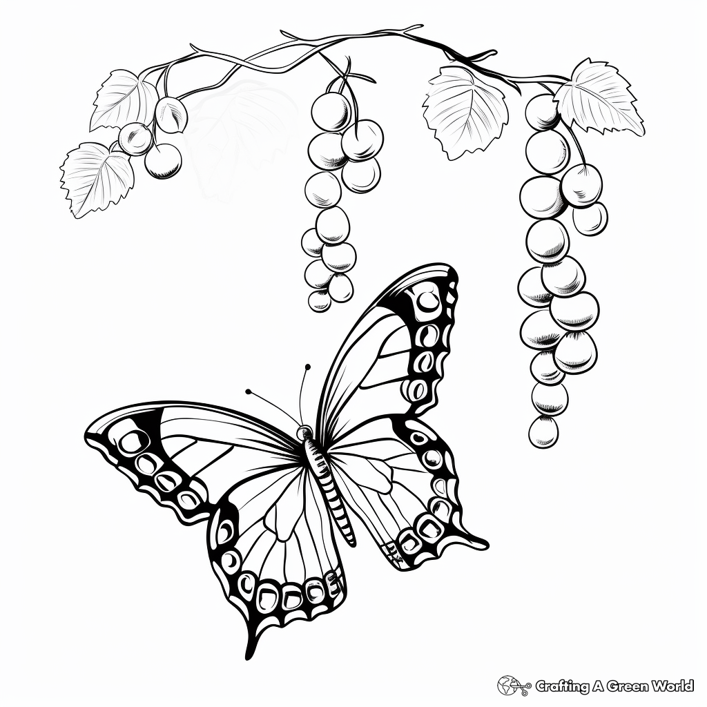 Educational Life Cycle of a Butterfly Coloring Pages 3