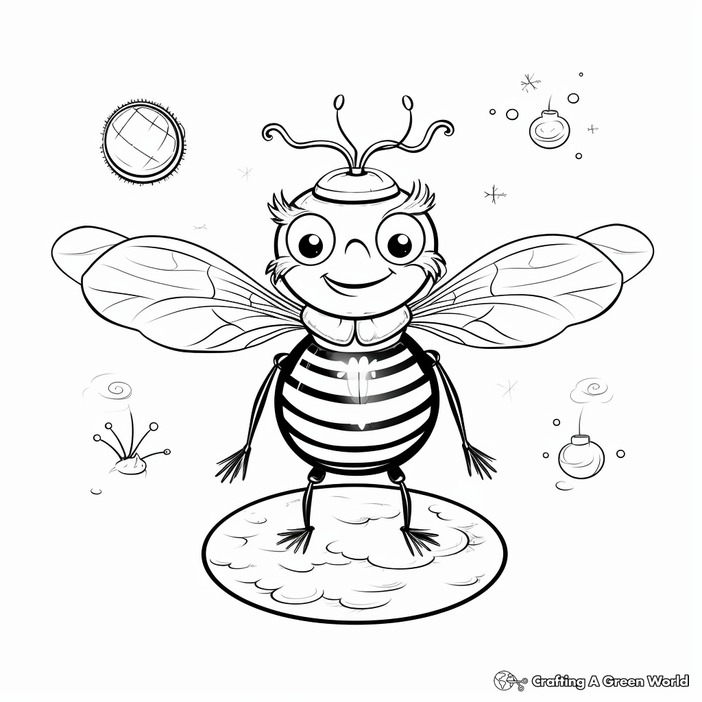 Educational Life Cycle of a Queen Bee Coloring Pages 4
