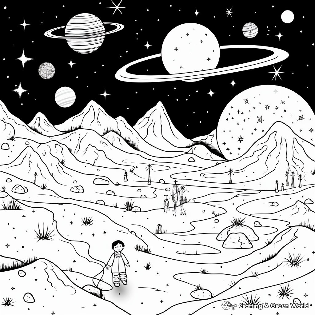 Educational Milky Way Galaxy Coloring Pages 1