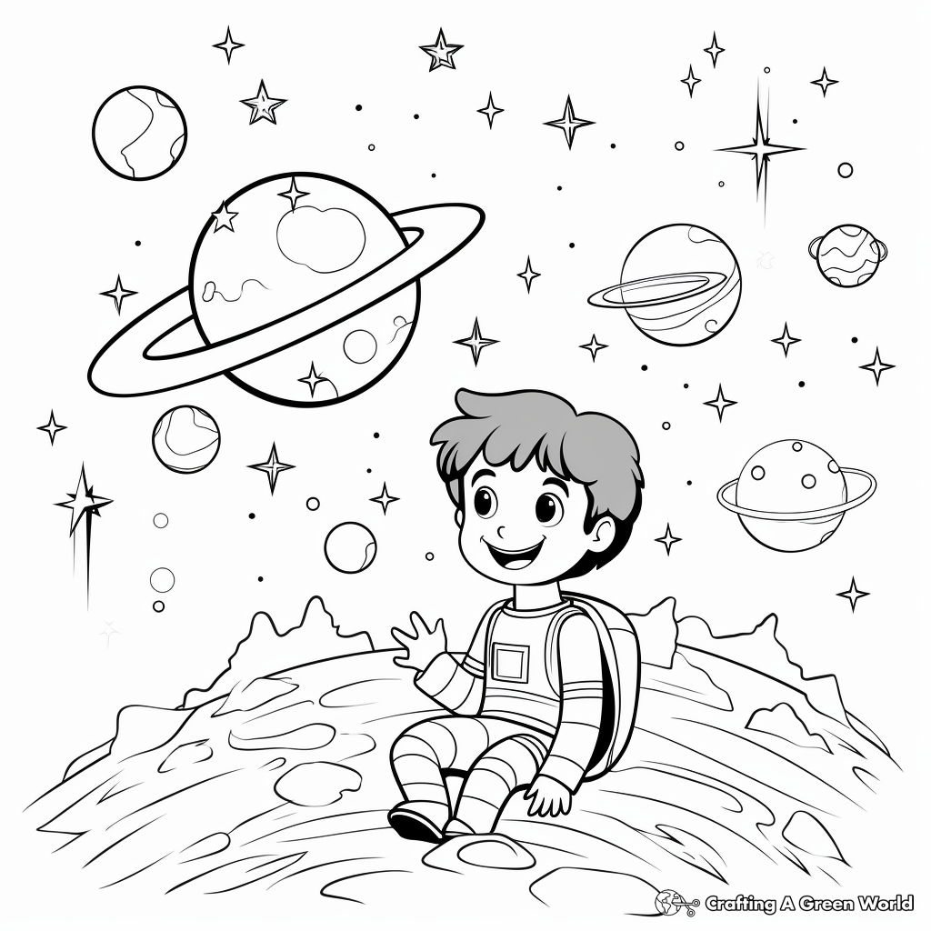Educational Milky Way Galaxy Coloring Pages 3