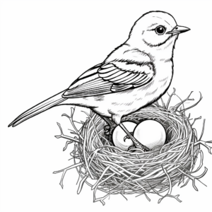 Educational Mockingbird Life Cycle Coloring Pages 3