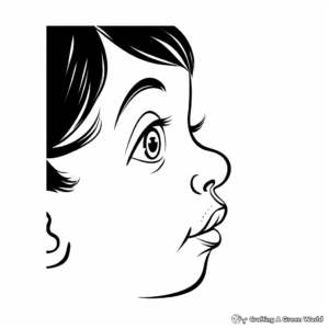 Educational Nose Smelling Process Coloring Pages 3
