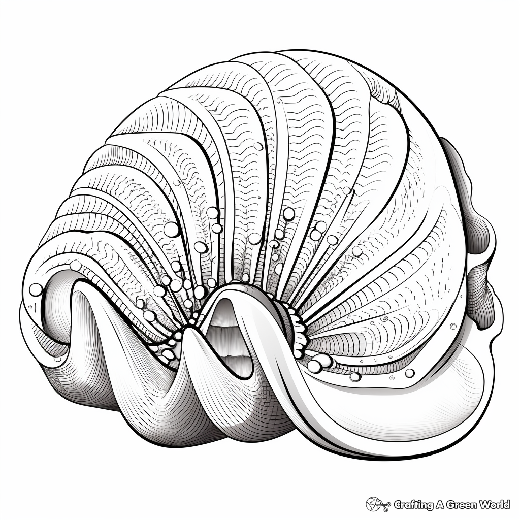 Educational Parts of a Clam Coloring Pages 1