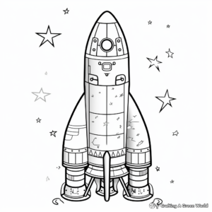 Educational Parts of a Rocket Coloring Pages 4