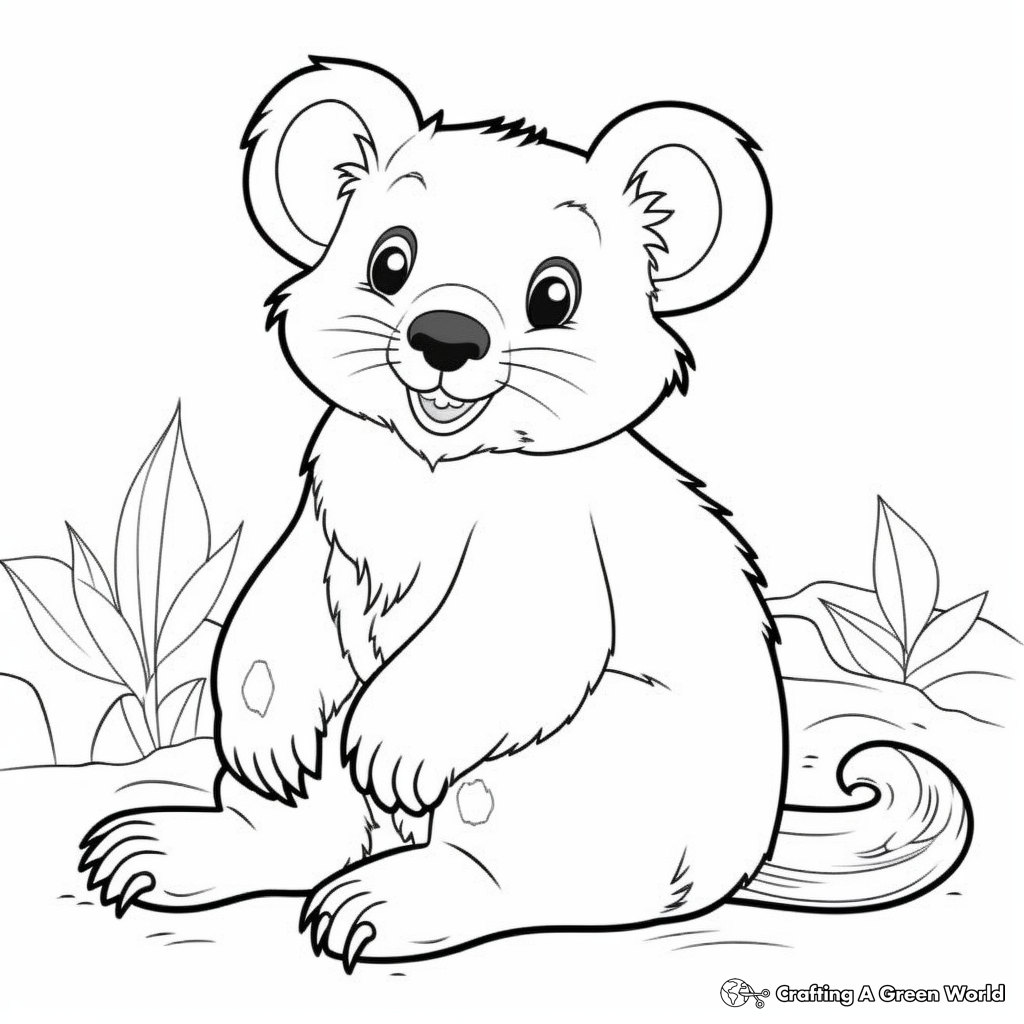 Educational Quokka Facts Coloring Pages 1